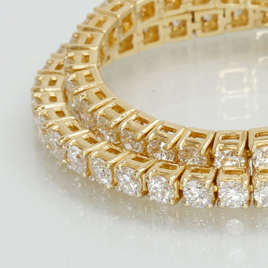 LG 18K Aligned Tennis armbånd Lab-grown DEF/VS Brillant cut