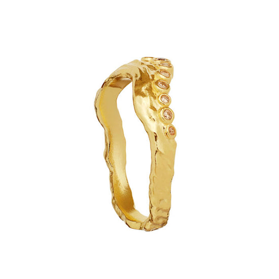 Selene Ring Forgyldt Maanesten Spar 50 %