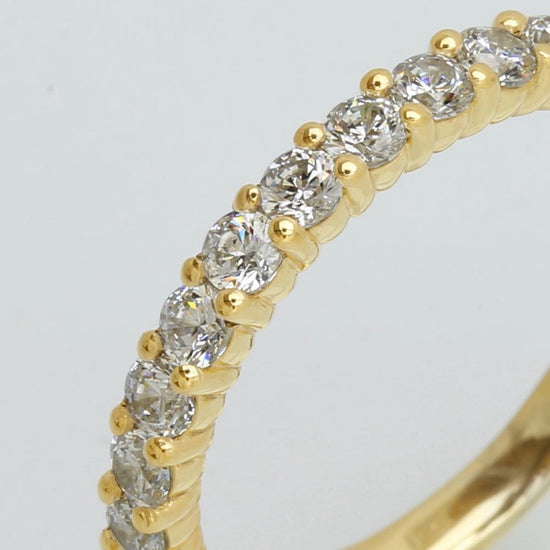 14K LG 0,55ct ialt DEF/VS Aligned ring rødguld