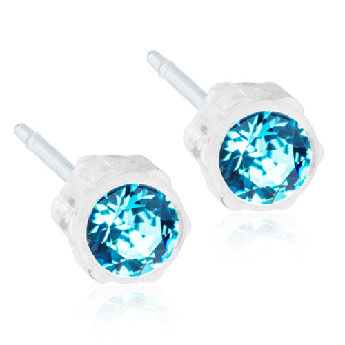Blomdahl - Aquamarine 4mm. ørestikker