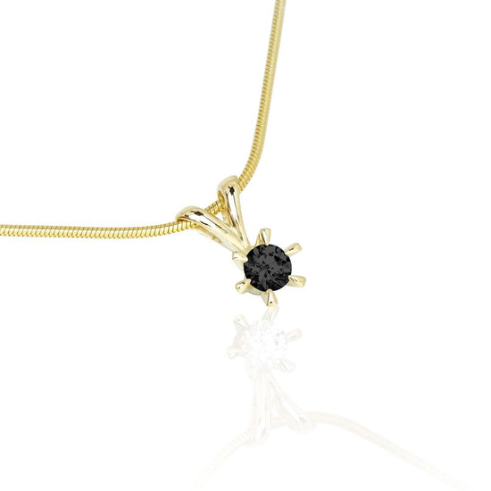 8K LG Present Vedhæng 0,35ct Black DEF/VS Rødguld