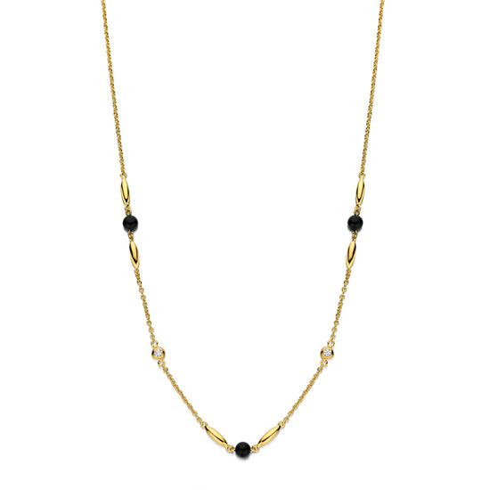 CORNELIA halskæde FG/CZ BLACK - Spirit Icons
