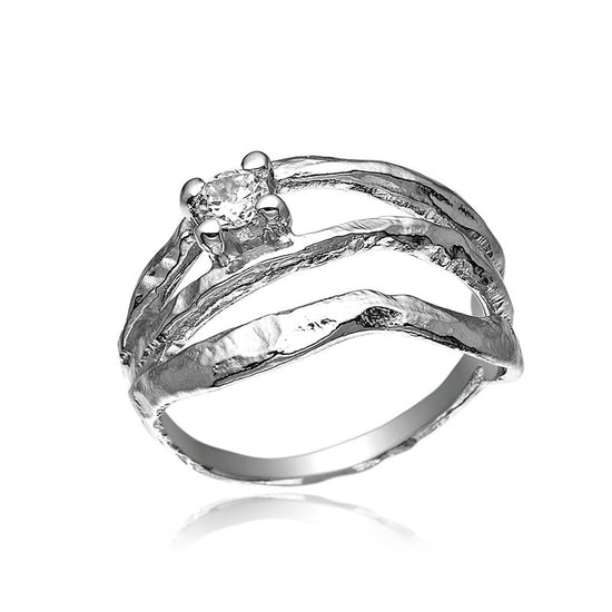 Statement ring i sølv - Blicher Fuglsang