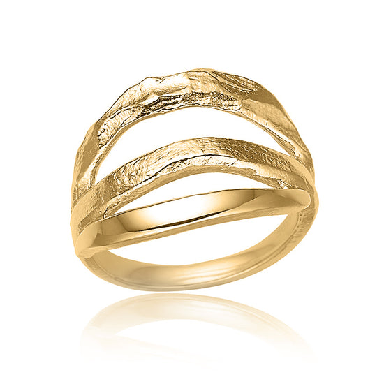 Cool ring i forgyldt sølv - Blicher Fuglsang