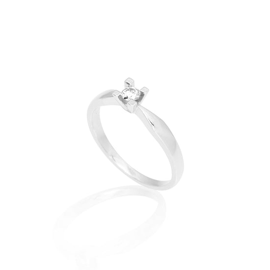 14K Jewelz Ring 0,10ct W-Tca/SI HG