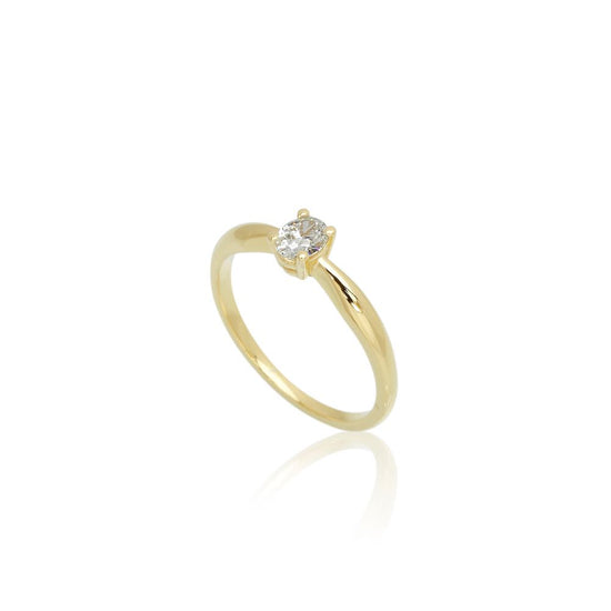 14K 0,25ct Oval Cut ring 0,25ct LG DEF/VS RG