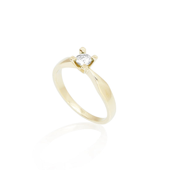 14Kt. Jewelz ring 0,25ct Tca/SI rødguld