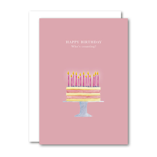 Happy Birthday - A6 Foldet kort, All By Voss