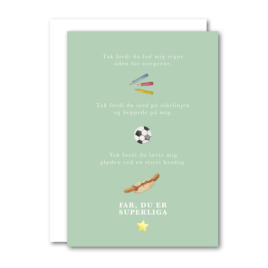 Superliga far - A6 Foldet kort, All By Voss