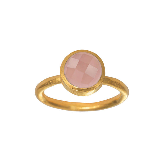 fg ring 10mm facet lyserød krystal - Susanne Friis Bjørner