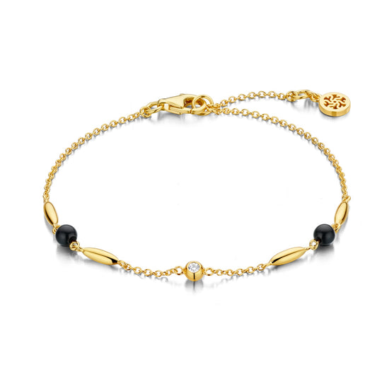 CORNELIA armbånd fg/CZ BLACK - Spirit Icons