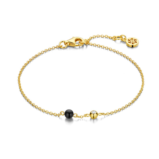 LUCKY armbånd fg/CZ BLACK - Spirit Icons