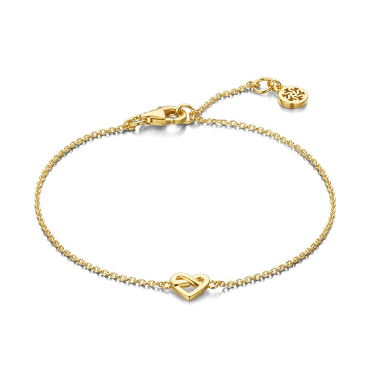 Infinity Hjerte Armbånd Forgyldt Sølv - Spirit Icons