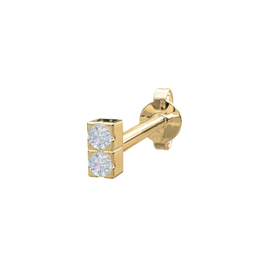 14kt. single ørestik 2 dia 0,08ct 3mm PIERCE52 Siersbøl