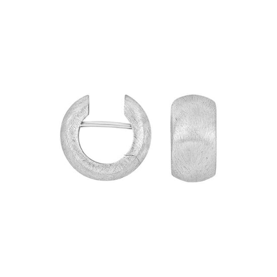 Lili Rhod. sølv mat system-creoler 15x8mm - HEINZENDORFF
