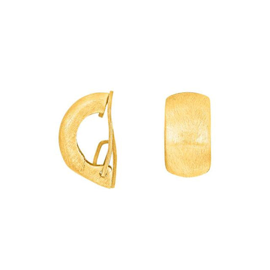 Forg. sølv mat system-clips Lili 15x8mm - par - HEINZENDORFF