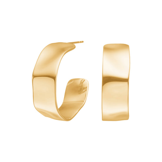 Creoler stål IP gold ONDA Nordahl Jewellery