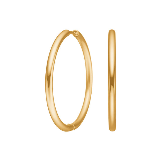 Creoler stål 35mm IP gold CALMA Nordahl Jewellery