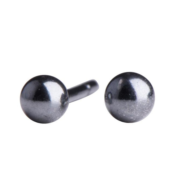 4MM Kugle oxideret ørestikker Nordahl Jewellery