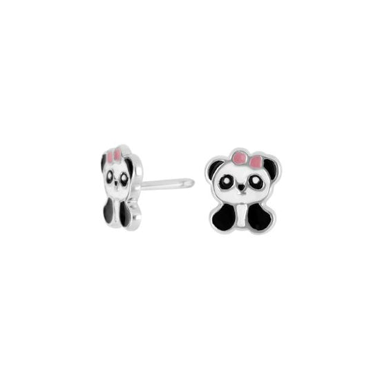 Rho. sølvørestikker panda m/emalje