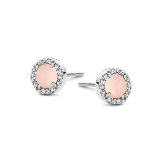 EUPHORIA sølv ørestikker pink zirkonia Spirit Icons