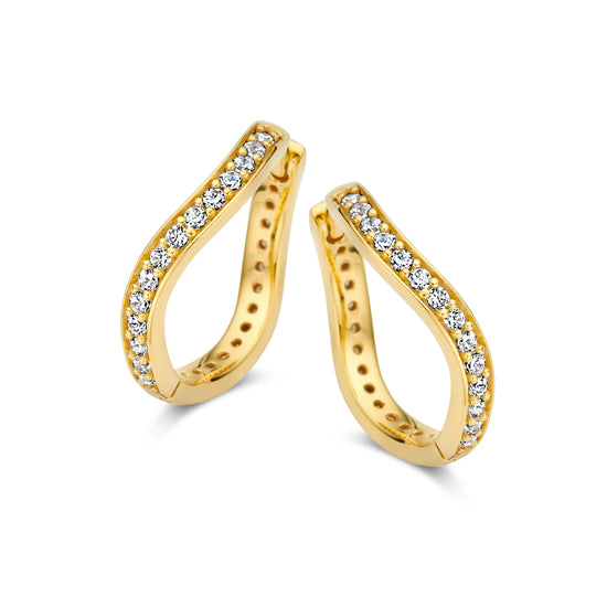 SOLARIS hoops forgyldt zirkonia Spirit icons