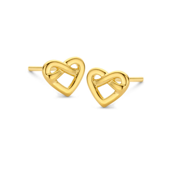 Infinity heart ørestikker forgyldt - Spirit Icons