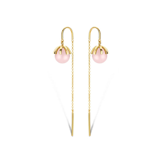 EMILY ørehænger PINK forgyldt sølv Spirit icons