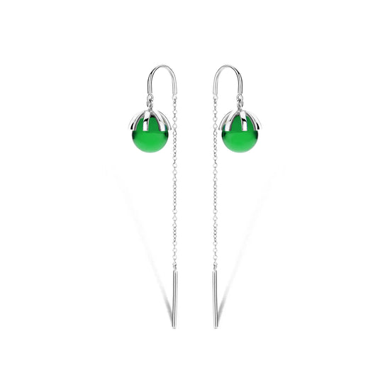 EMILY ørehænger GREEN sølv Spirit icons