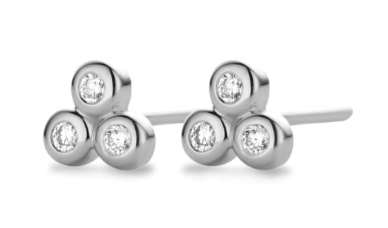 14K Triangle ørestikker 0,06ct W-VS Spirit Icons