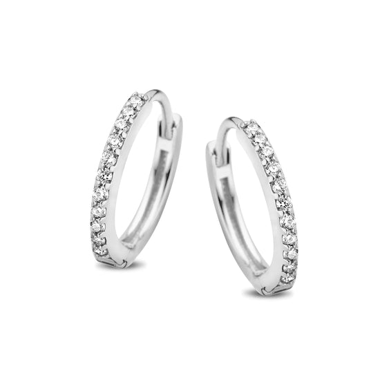 14K 0,11ct W-VS Lagoon Hoops HVG Spirit Icons