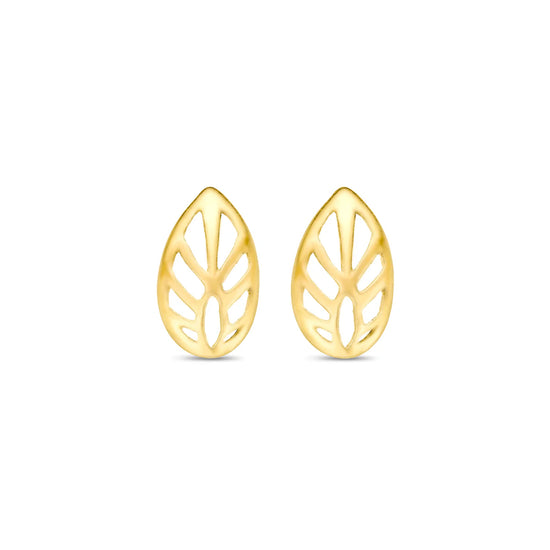 14K Guld Leaf ørestikker Spirit Icons