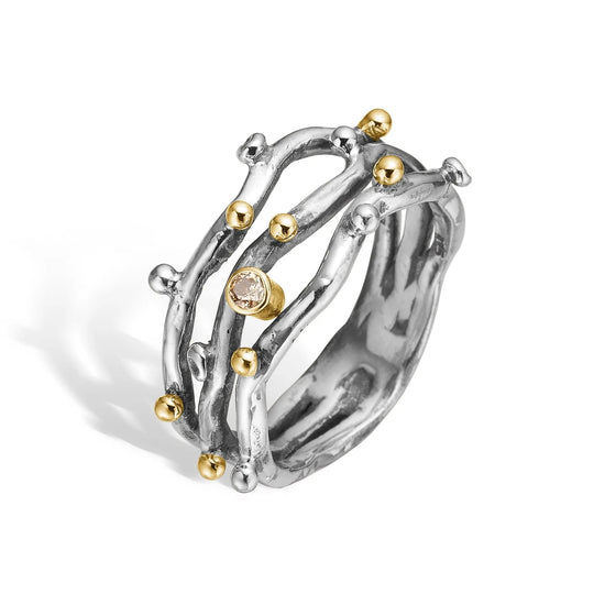 Grace Triple 1 Dia 0,05B Ring By Birdie