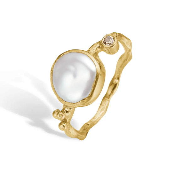 14k Ring Zenith Ferskvandsperle Keshi 0,05B By Birdie