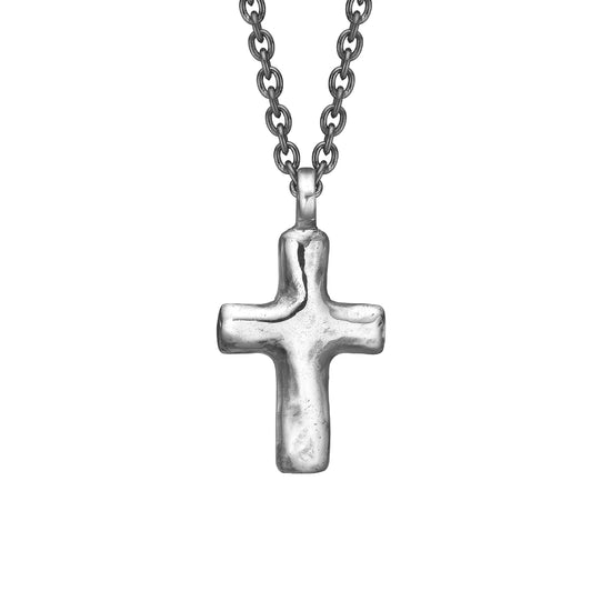 Cross sølv vedhæng 32mm By Birdie