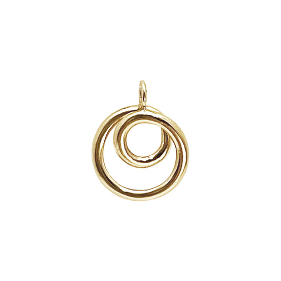 Twister mini vedhæng forgyldt til Multisize Bangle Heiring
