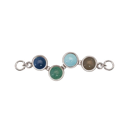 HORIZON top w/4x5mm blå mix top rho. - Multi size Bangle