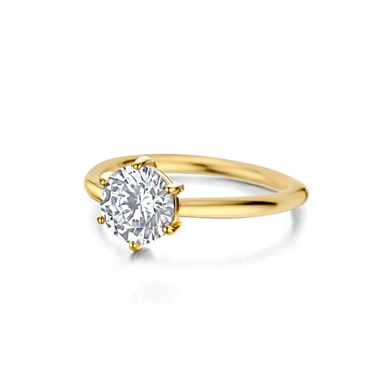 SELINA RING forgyldt large - Spirit Icons
