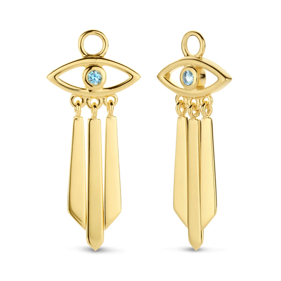 14K Horus Drop Single Swiss Blue