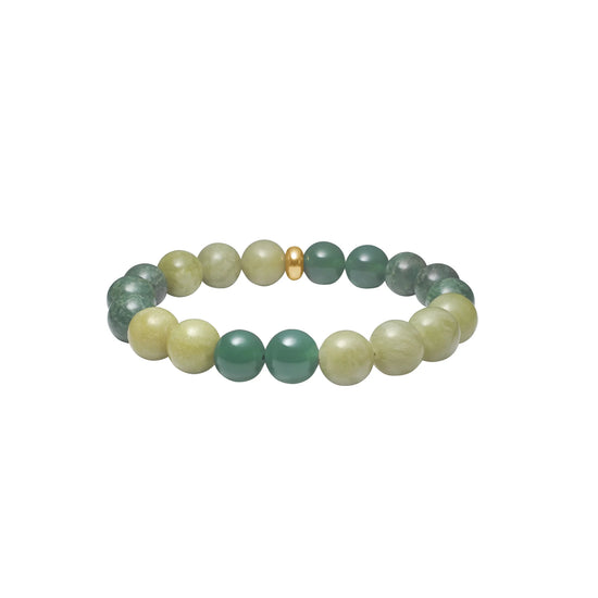 Grøn agat, jade armbånd 10mm HEINZENDORFF