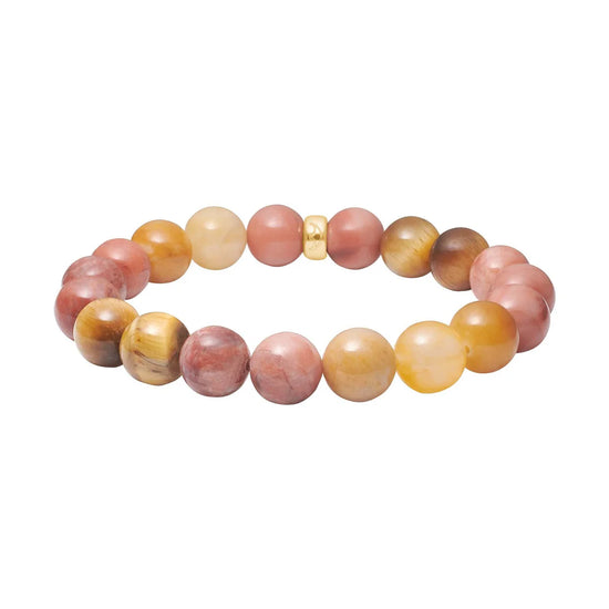 Tiger øje, jade, jasper armbånd - Heinzendorff