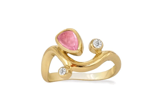 Fg. ring - pink topas zirconia Rabinovich