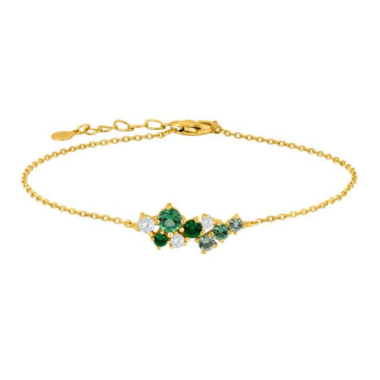 Fg. armbånd NADINENOR grøn 17+3cm