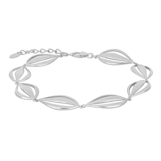 Rhod. sølv armbånd 19cm Siersbøl