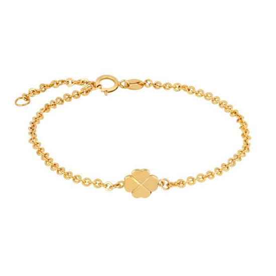 8K guld Firkløver armbånd 16cm NOA Kids Jewellery