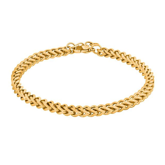 SON armbånd stål blank 20+2cm, box-chain