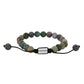 SON armbånd Indian agate stål 8mm 19-25cm