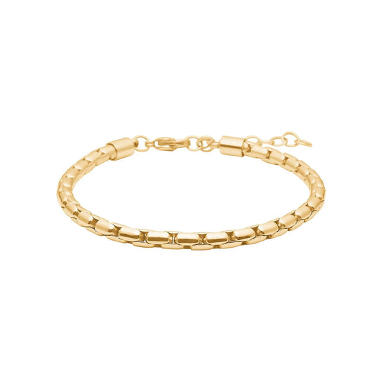 SON armbånd stål IP gold 19–23 cm