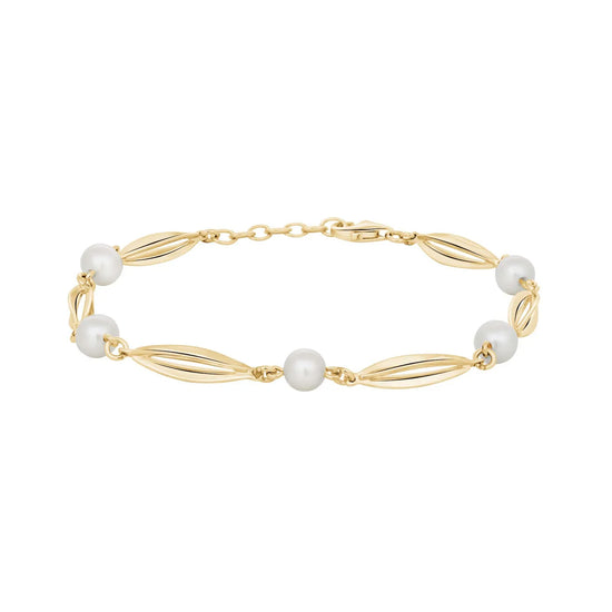 SIERSBØL 14kt. bur & perle (FWP) armbånd18+2cm