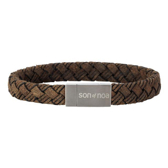 SON armbånd mørkebrun kalveskind 10mm